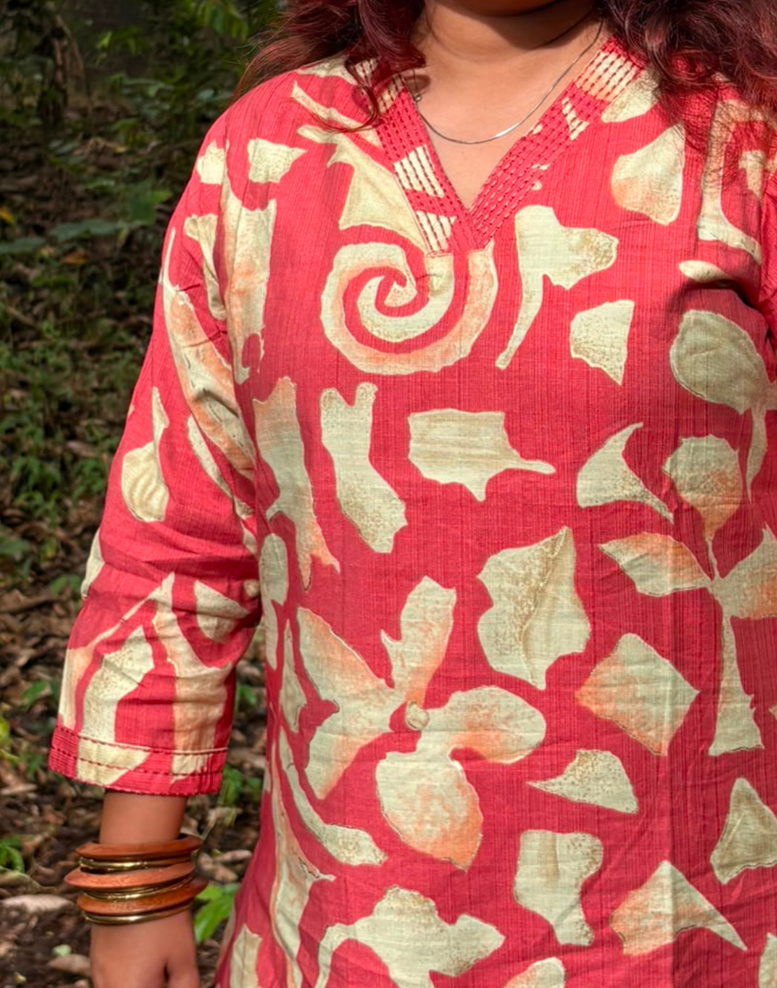 Khwaabh Gulabi Cotton Kurti