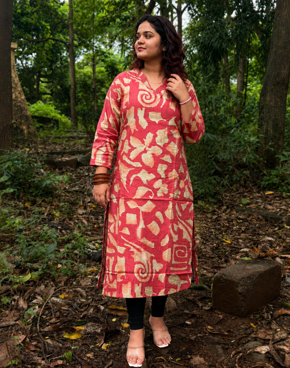 Khwaabh Gulabi Cotton Kurti