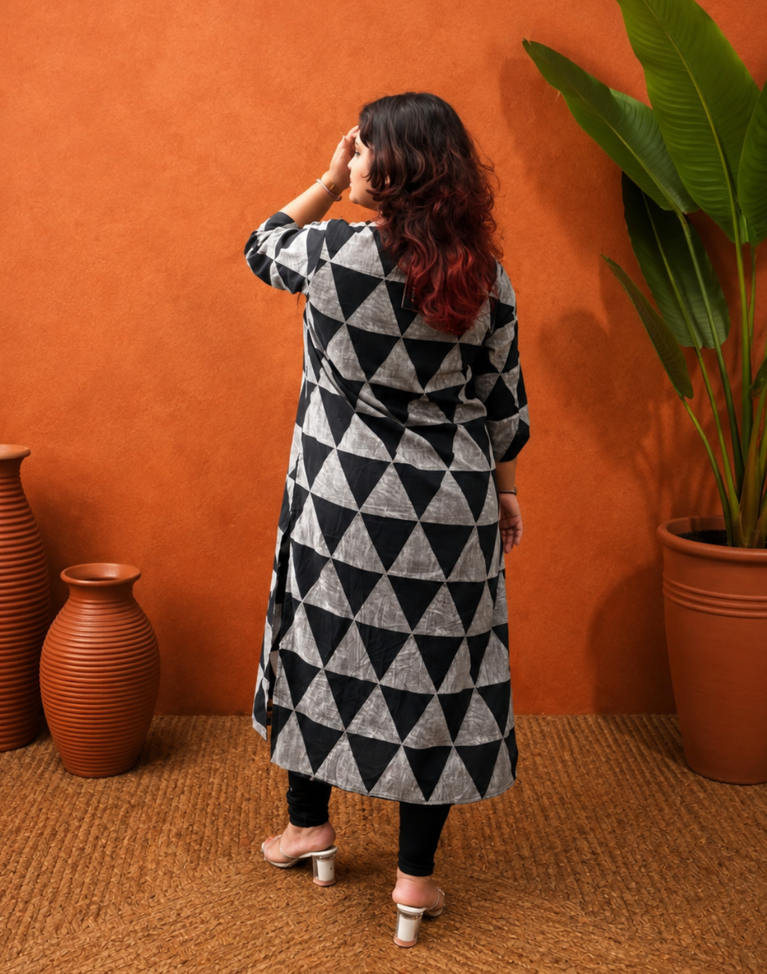 Khwaabh Midnight Mosaic Cotton Kurti