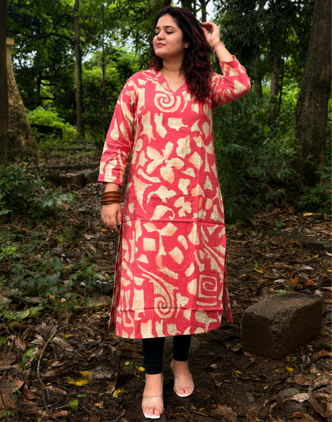Khwaabh Gulabi Cotton Kurti