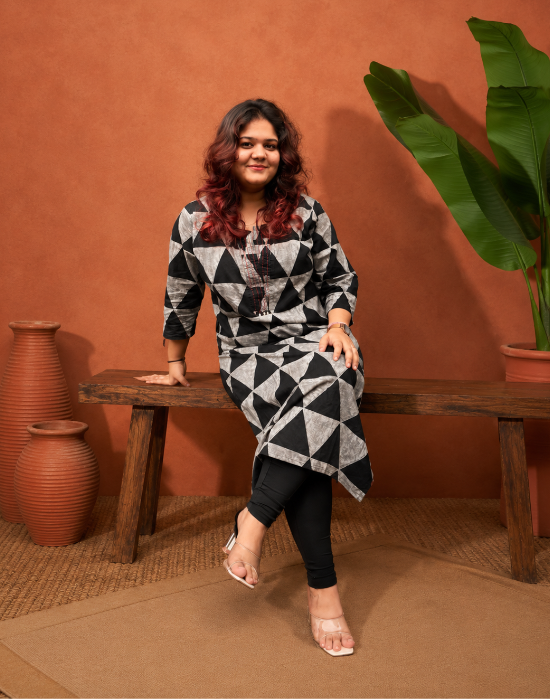 Khwaabh Midnight Mosaic Cotton Kurti