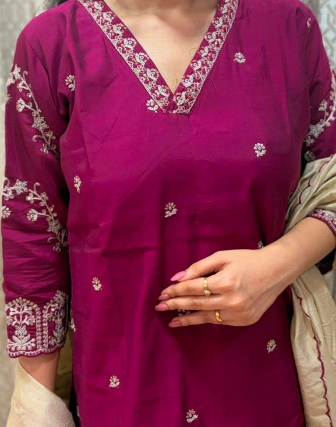Mehrun – Pure Silk Embroidered Set