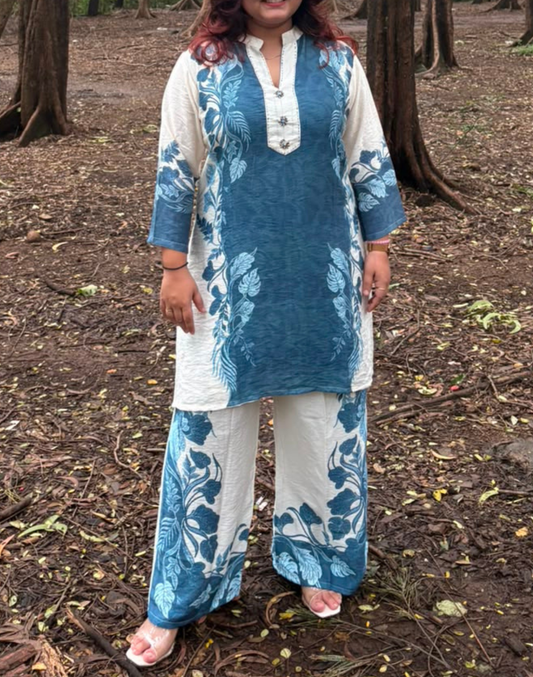 Khwaabh Ada Indigo Floral Co-ord Set