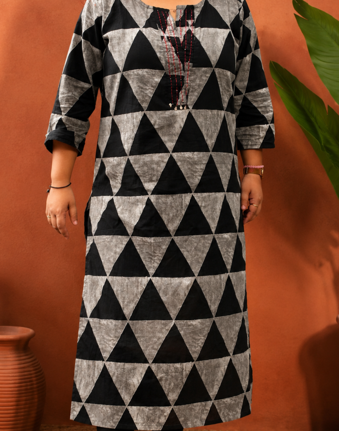 Khwaabh Midnight Mosaic Cotton Kurti
