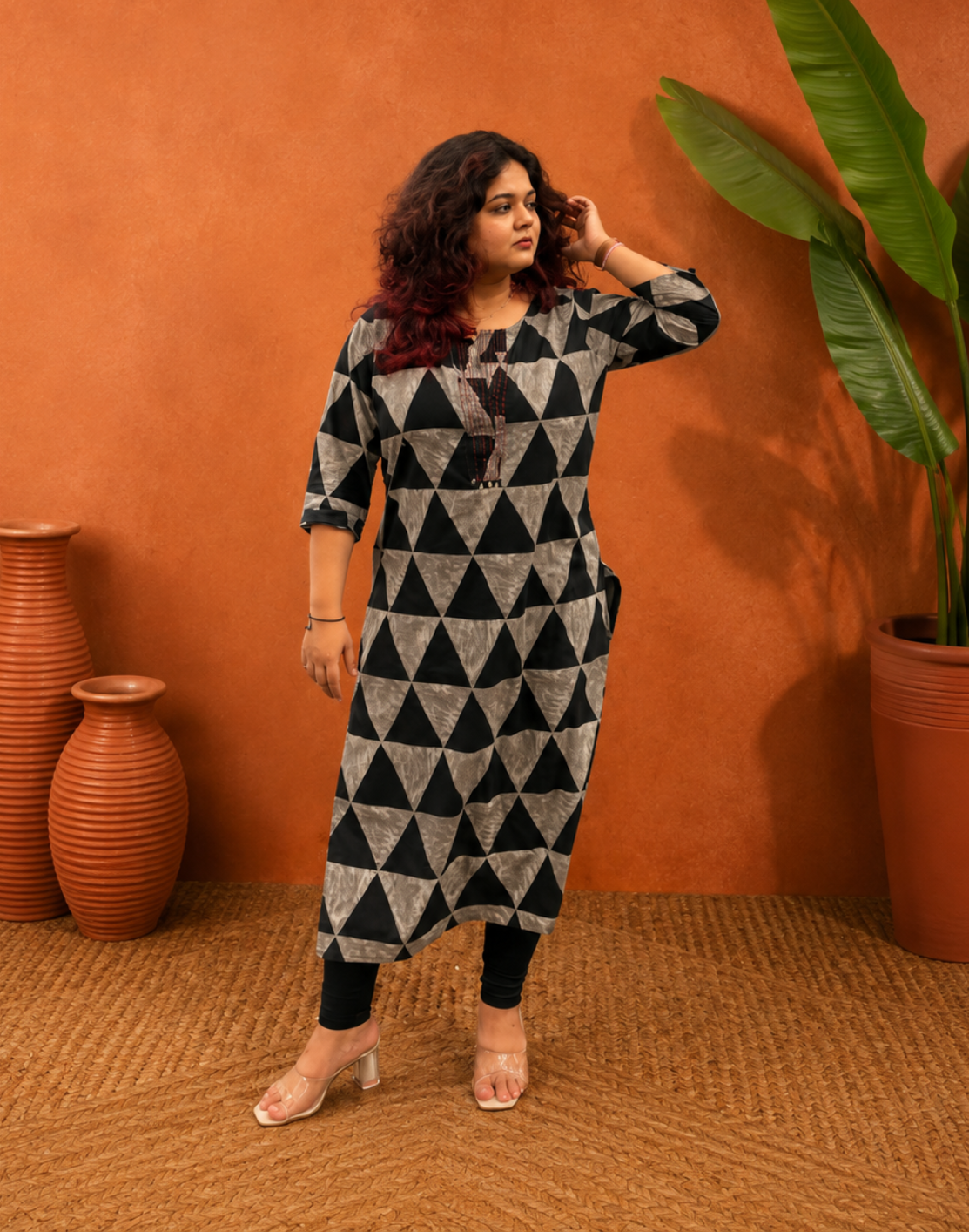 Khwaabh Midnight Mosaic Cotton Kurti