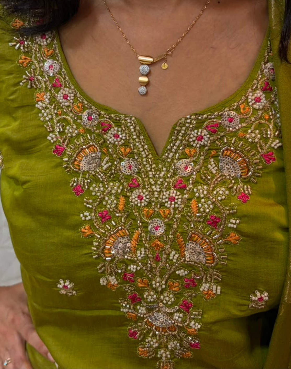 Aarohi – Green Silk 3-Piece Suit