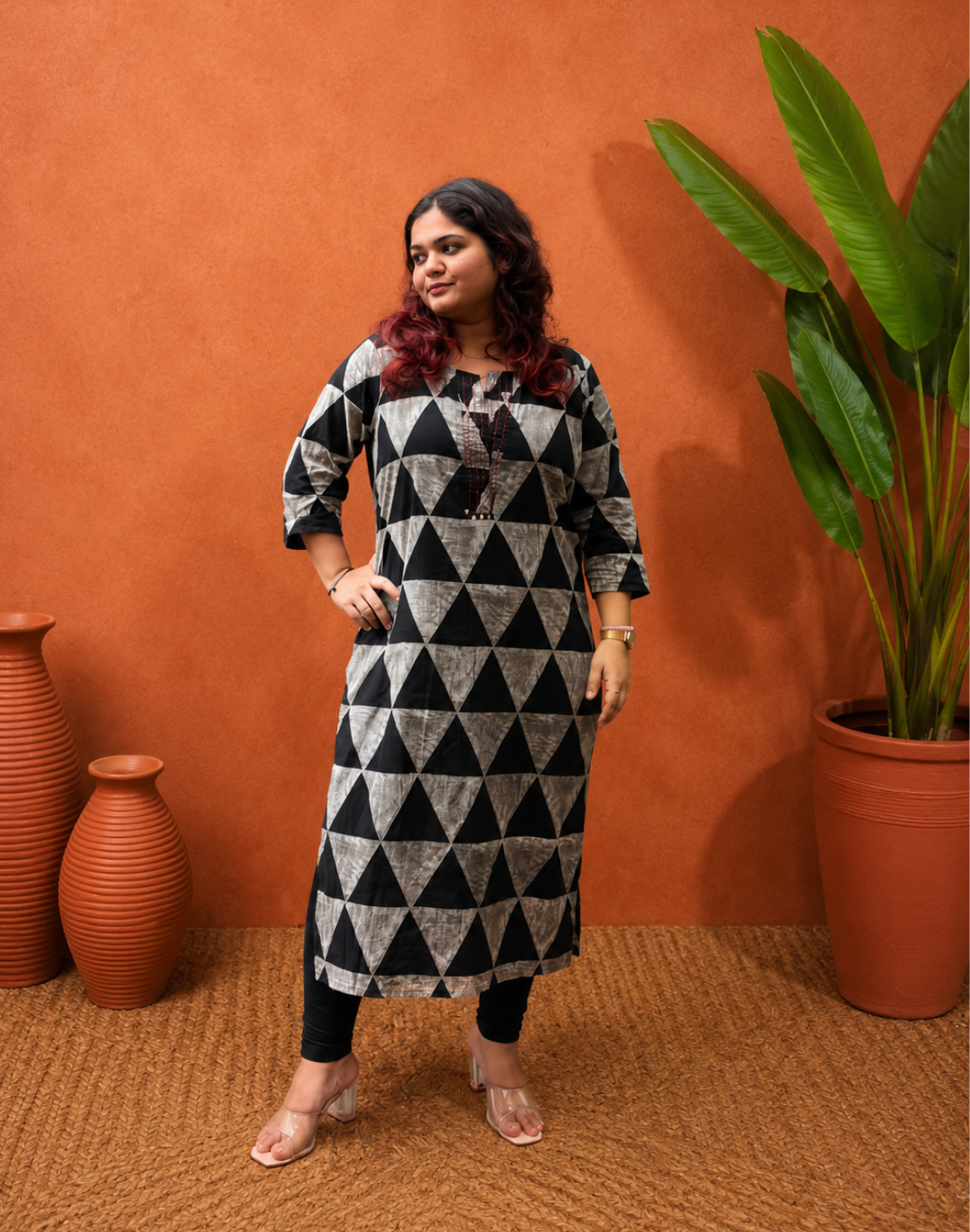 Khwaabh Midnight Mosaic Cotton Kurti