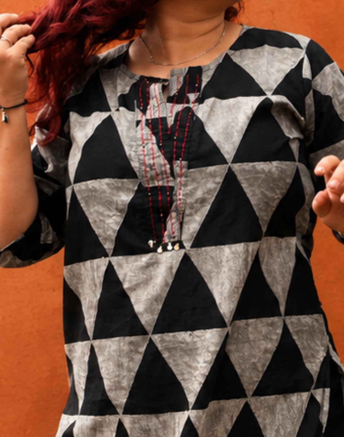 Khwaabh Midnight Mosaic Cotton Kurti